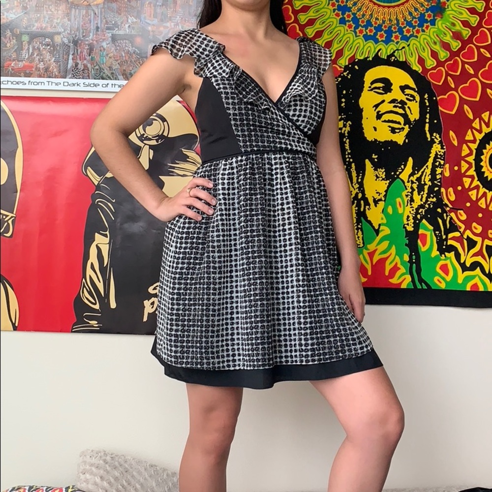 BCBG black baby doll dress.